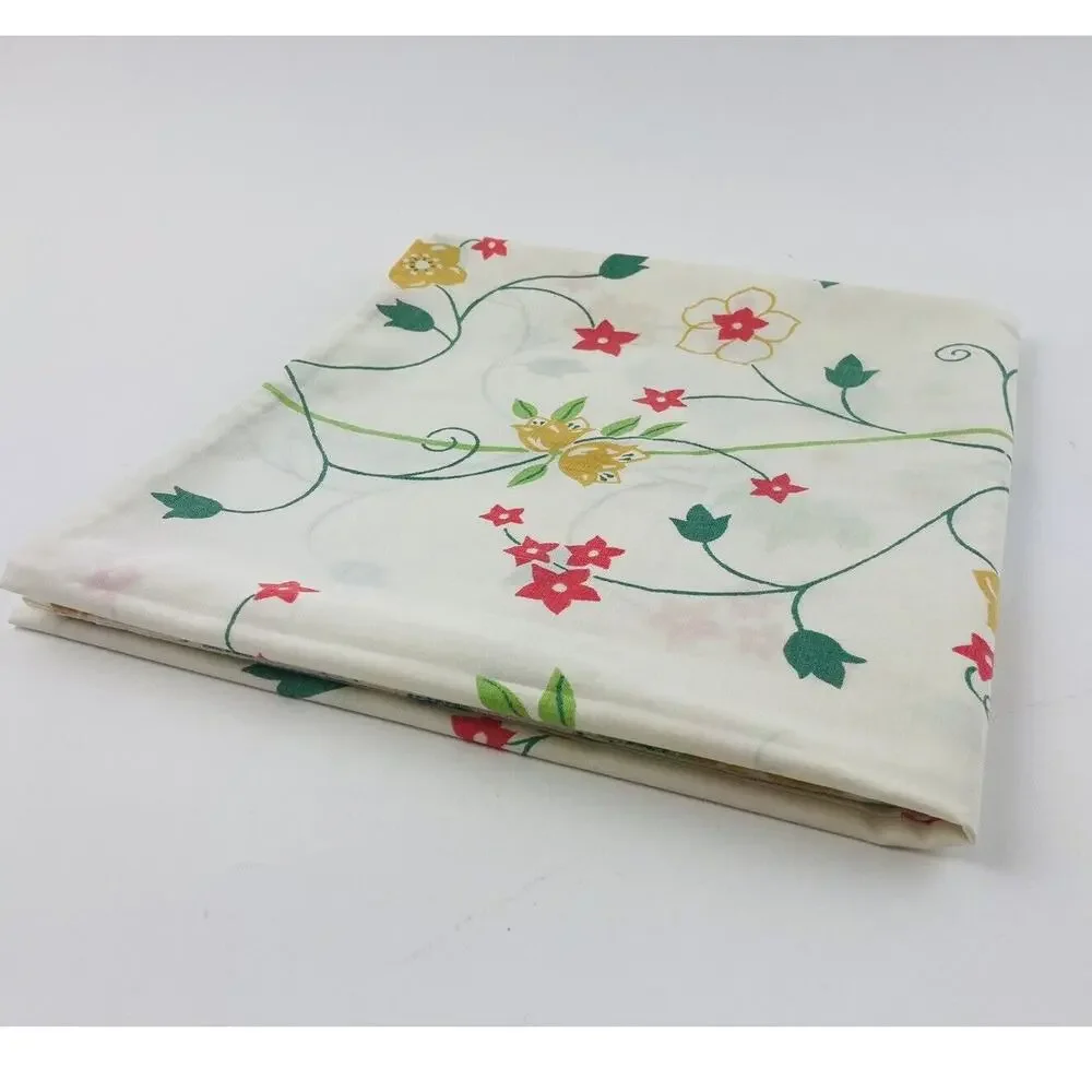 Tastemaker Pillowcase KING Yellow Red Orange Flowers J. P. Stevens percale USA V
